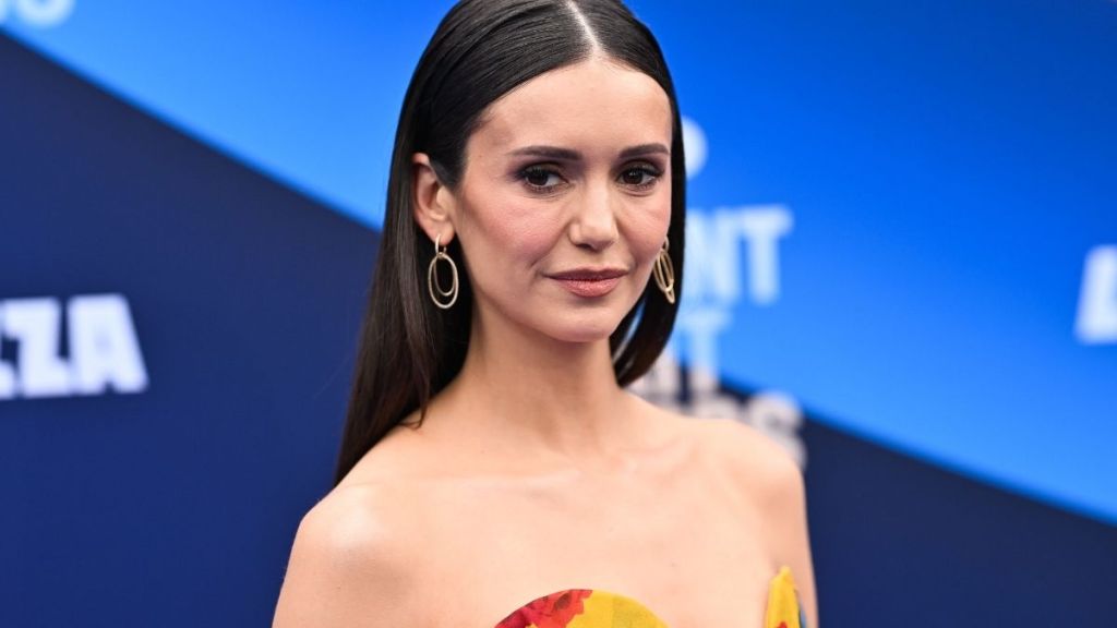 Nina Dobrev Goes Fully Sheer Over String Bikini in Daring Beach Dress