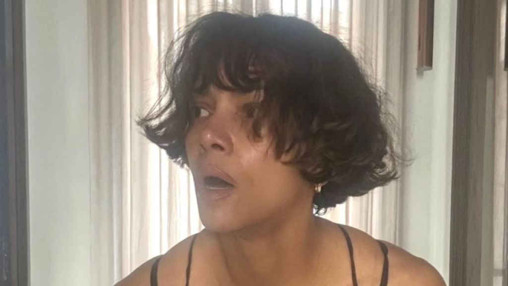 Halle Berry Breaks a Sweat in Strappy Top & Tights in Bold New Photo Dump