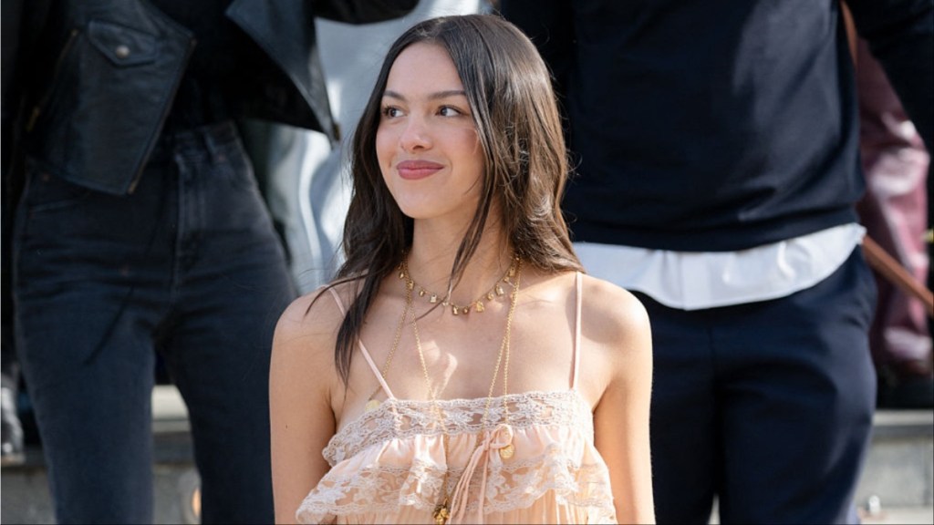 Olivia Rodrigo So Elegant in Simple Chloe Necklace & Slip Dress