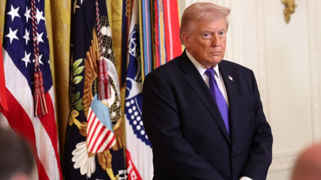 Donald Trump Mimics Son Barron's Reaction to Messi Visiting White House