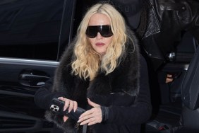 Madonna Goes Bold in Strapless Corset With Mini Shorts After MFW Appearance