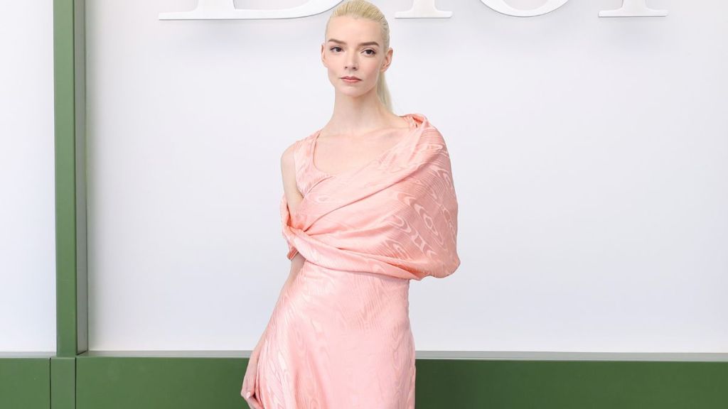 Anya Taylor-Joy Stuns in Dior Silk Dress at Paris Fashion Week