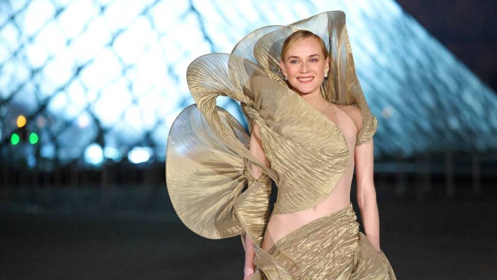 Diane Kruger's Dress at the Louvre Is Dramatic in More Ways Than One
