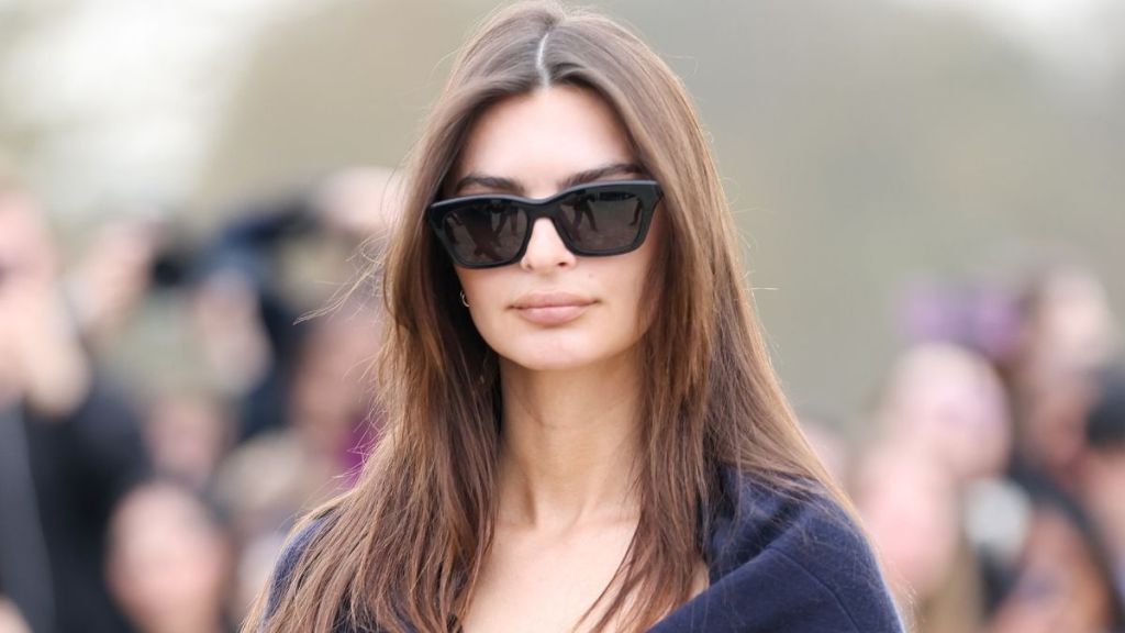Emily Ratajkowski's Jacket Pulls Double Duty as Bold Mini for Campaign