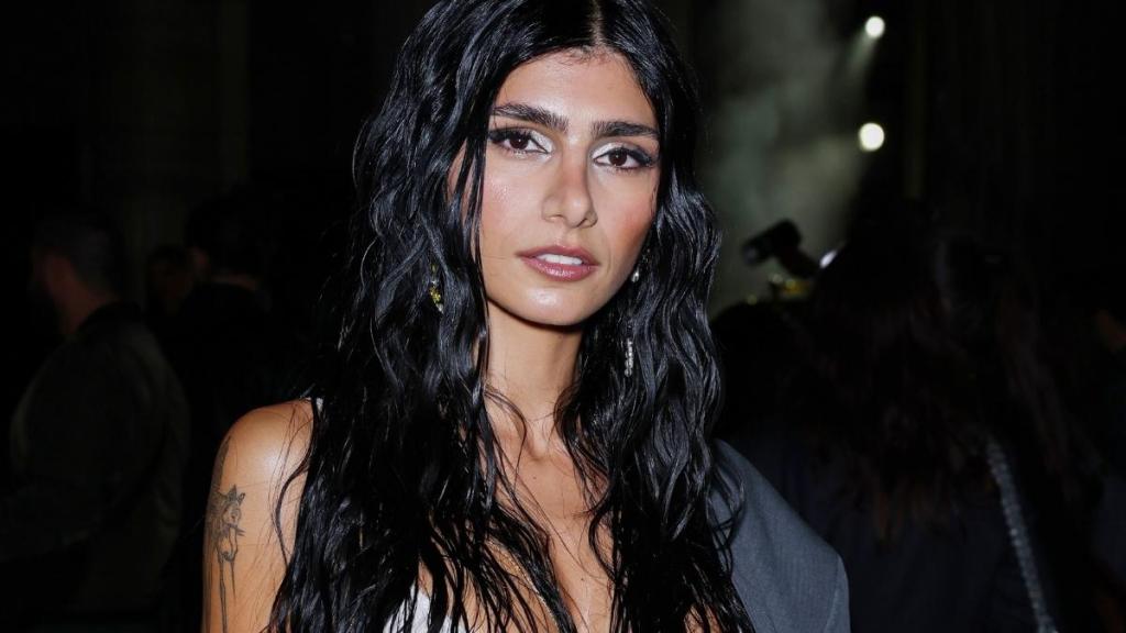Mia Khalifa Steps Out in a Bikini Top Under a Sheer Dress After PFW Debut