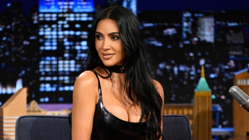 Kim Kardashian Gives Daring Strapless Fit a Sporty Twist Amid Auction