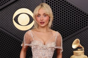 sabrina carpenter see-through top micro mini skirt