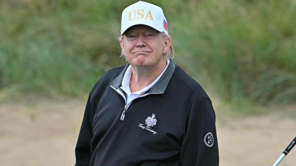 Donald Trump golf young woman