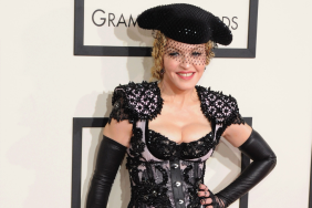 Veiled Madonna Wows in Bold Bodysuit & Fishnets on New Album Cover