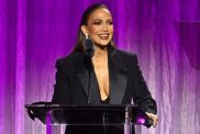 Jennifer Lopez Puts on a Leggy Display in Plunging Micro Minidress