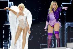 Madonna Commands Attention in Mini Corset-Style Dress Amid Surprise Coachella Moment
