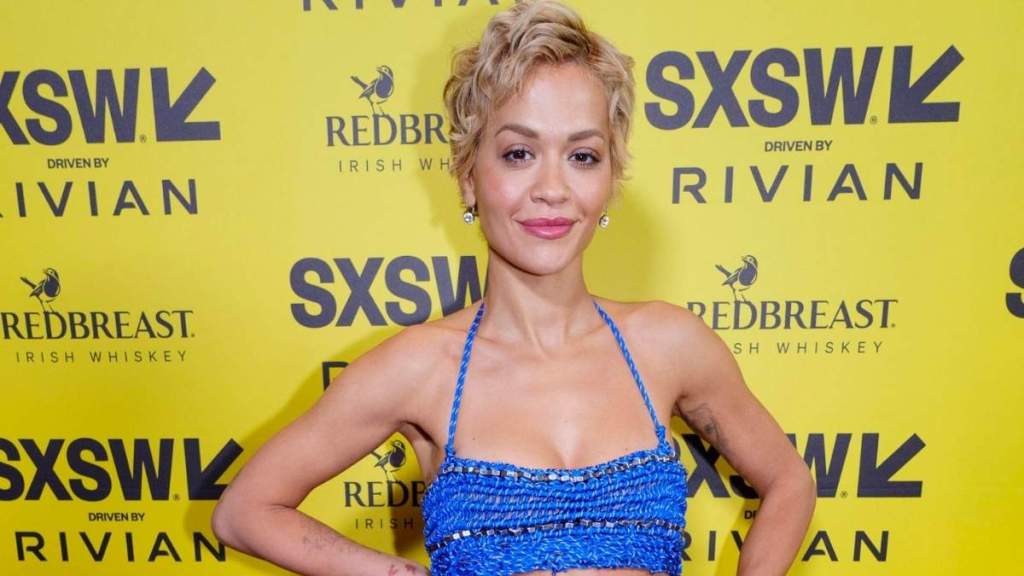 Rita Ora Rocks Micro Minidress With Reverse Corset Detailing