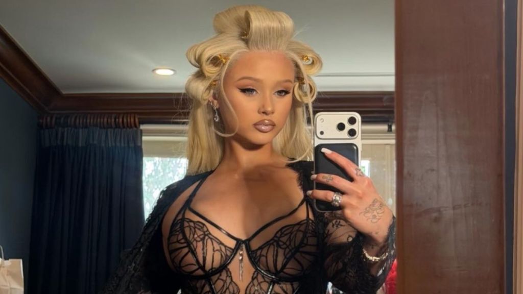 Alabama Barker's Strapless Corset Works as Micro Minidress Amid Launch