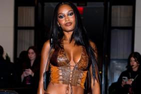 Ciara Miller Shows off More Than Just Curves in Lace-up Plunging Top