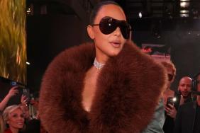 Kim Kardashian's Plunging Fur Top Couldn't Possibly Dip Any Lower