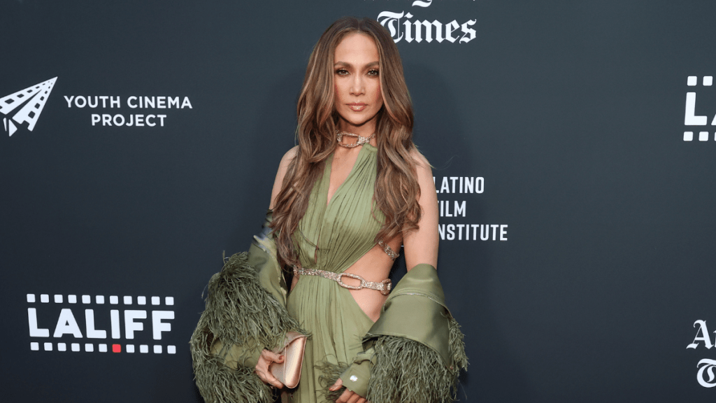 Jennifer Lopez’s Airy Dress Is Held up in Places With Nothing but Chains