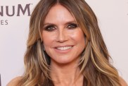 Heidi Klum plunging velvet gown