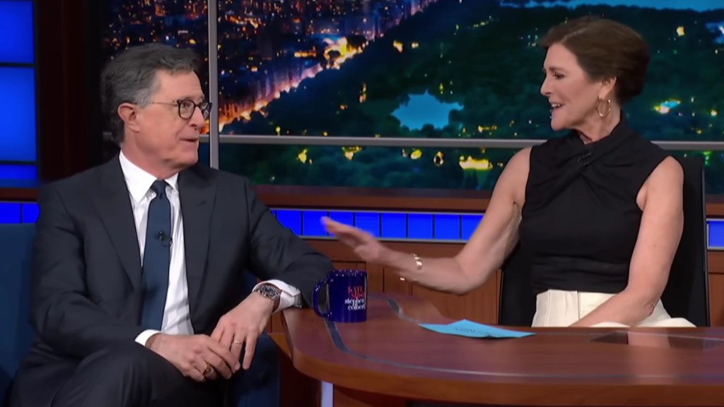 Stephen Colbert Makes Wife Evie Blush as He Reveals His Favorite Smell
