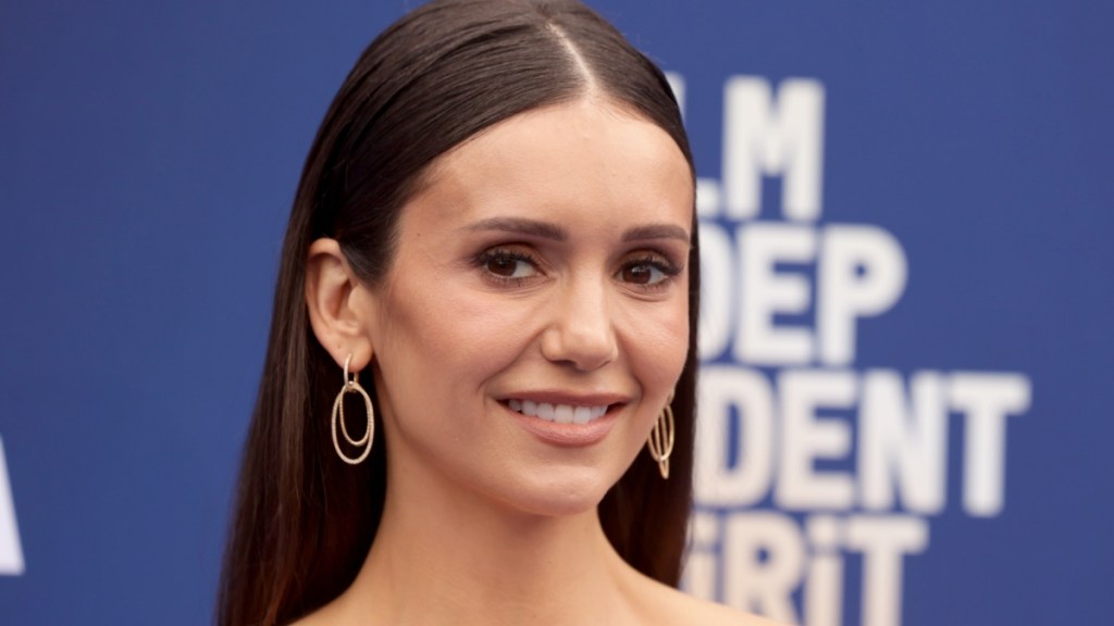 Nina Dobrev’s Barely-There Netted Outfit Leaves Very Little Hidden