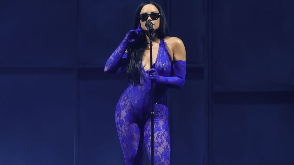 Demi Lovato’s Plunging Sheer Bodysuit Won’t Let You Look Anywhere Else