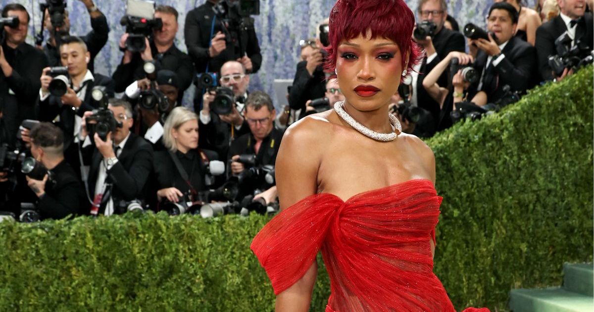 keke palmer sheer dress Keke Palmer Puts Bejeweled Spin on Naked Dress in Crystal-Encrusted Look