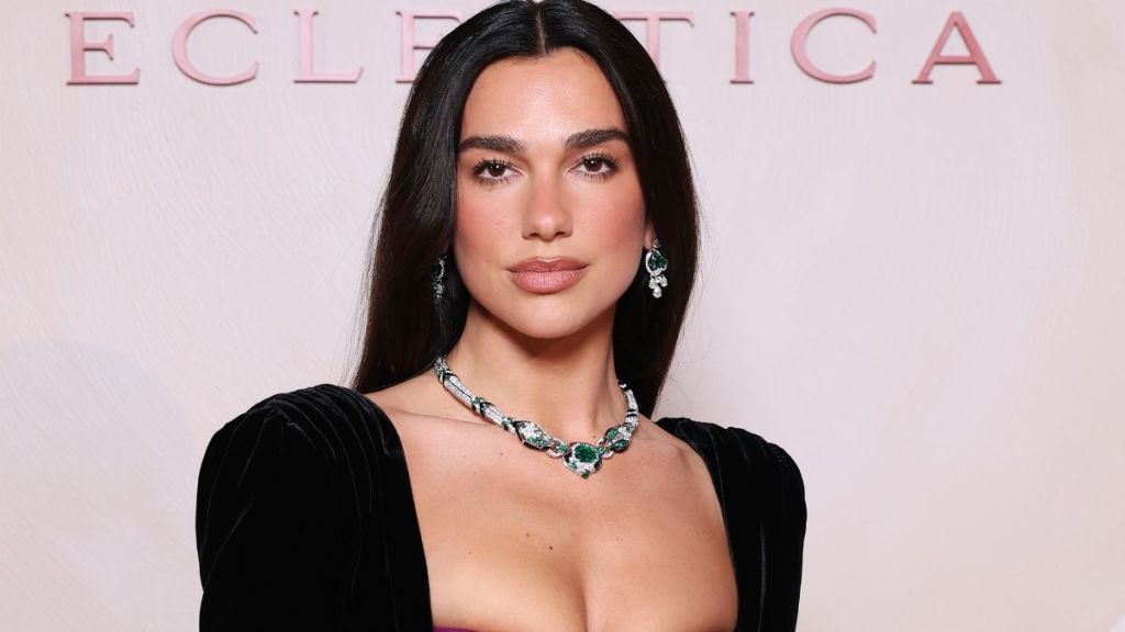 Dua Lipa's Top Has So Many Cutouts Her Lacy Bra Peeks Through