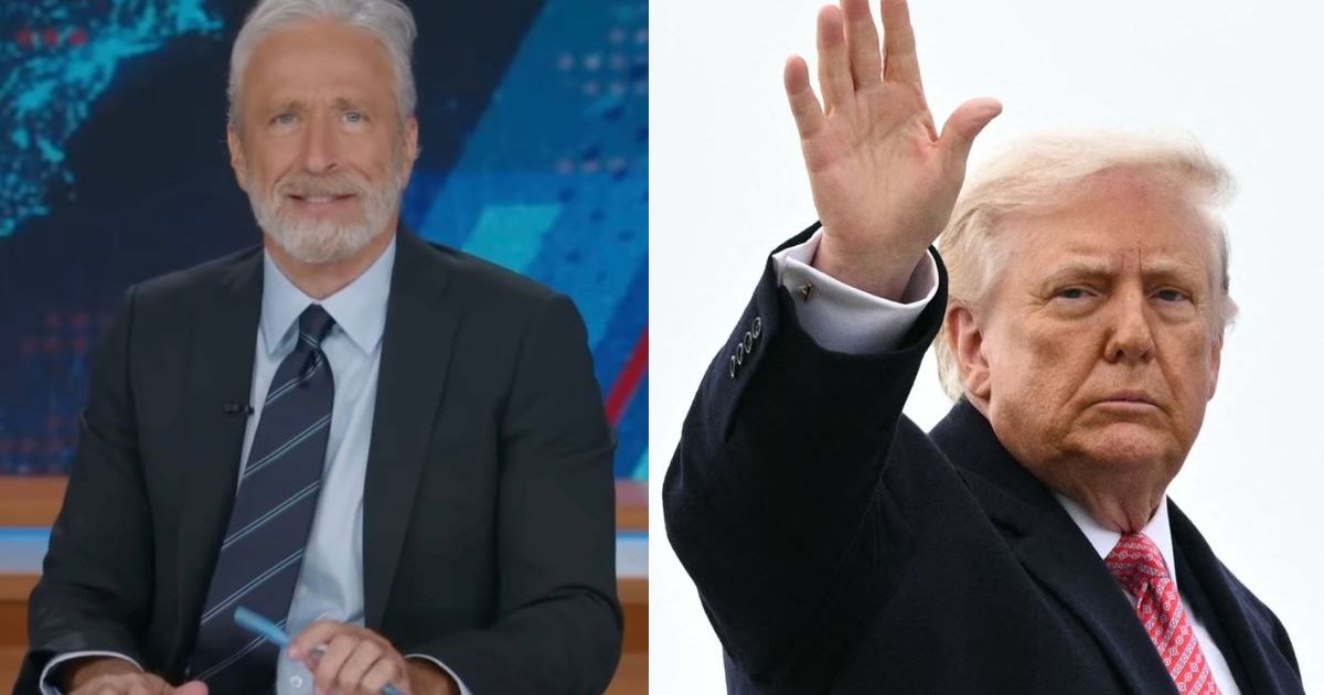 Jon Stewart Makes Fun of Donald Trump's Handshake Style - Mandatory
