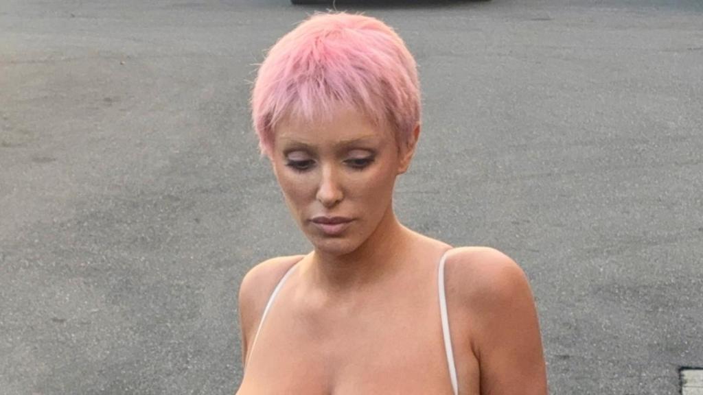 Bianca Censori Sizzles in Barely-There Black Monokini Look