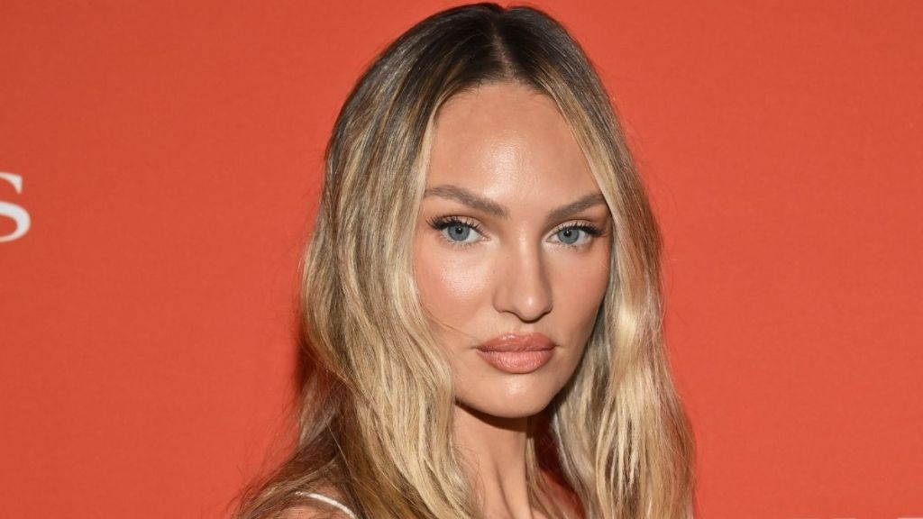 Candice Swanpoel Goes All Out With Bikini Top & Fishnets Look for Her Brand