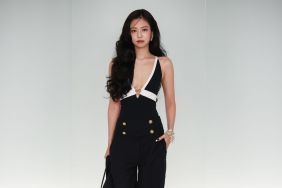 Blackpink's Jennie Leaves Her Jacket Unbuttoned in Bra Top Look