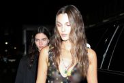 Leonardo DiCaprio’s Girlfriend Goes Braless in a Completely Sheer Dress