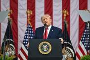 Donald Trump Installs Giant Stage Lights at White House for UFC Birthday Event