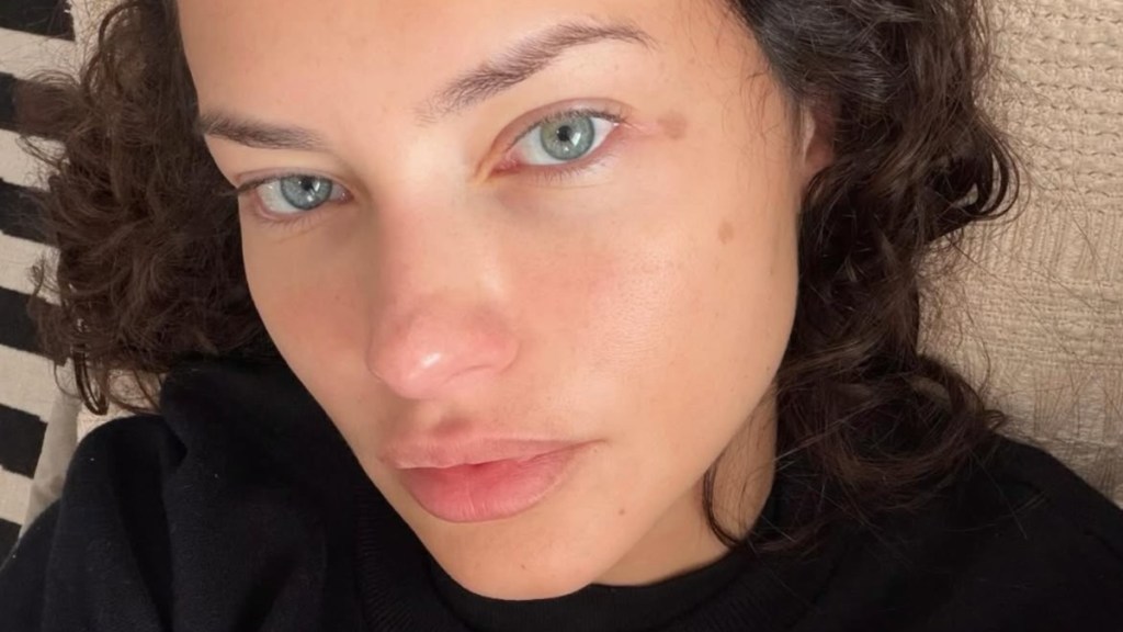 Adriana Lima Wears Nothing but a Thong & Red Smoking Heels in New Photo