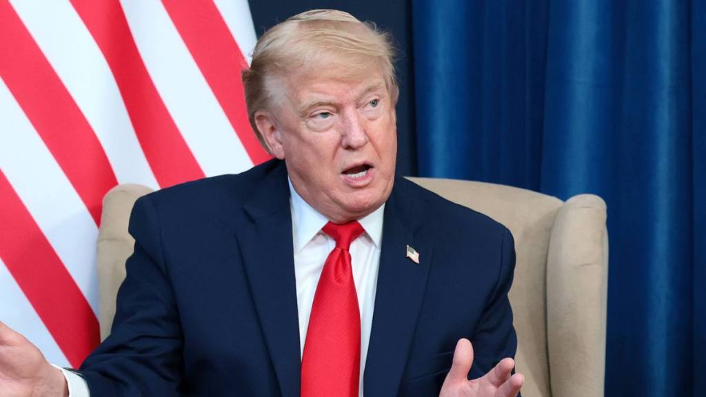 Donald Trump male reporter G7 summit