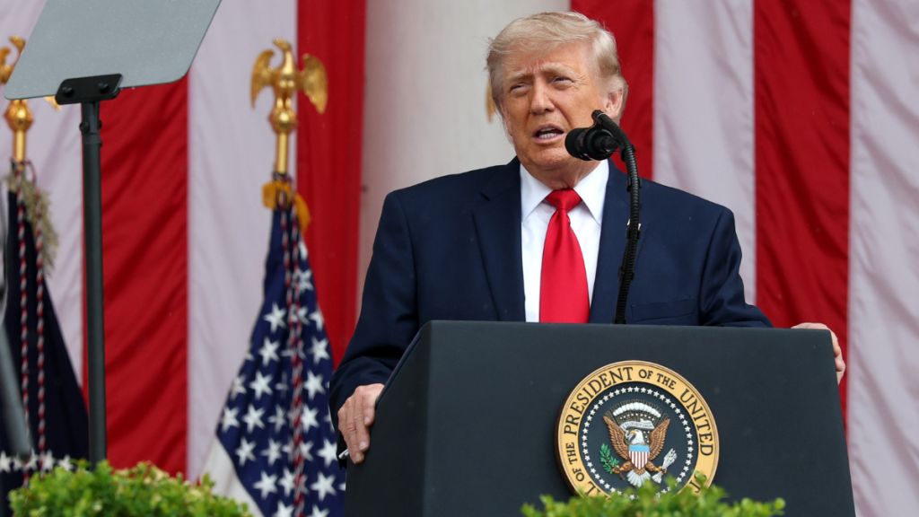 Donald Trump Posts Bizarre AI Video Showing ‘Liberal Tears’ Filling Reflecting Pool