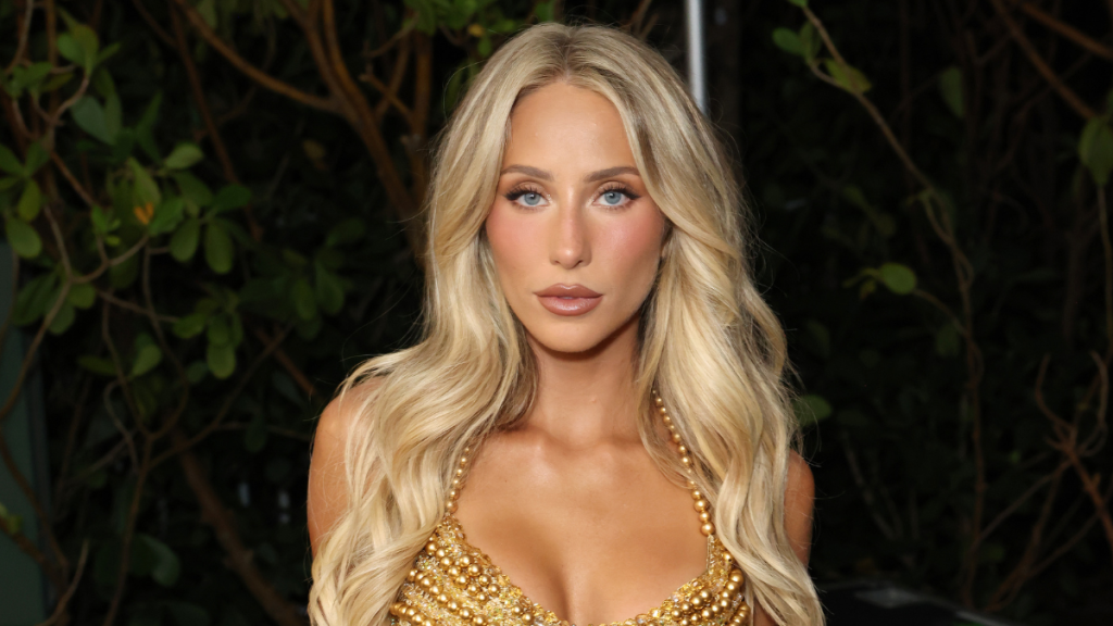 Alix Earle Turns Heads in Skimpy Bedazzled String Bikini on 'Walk'