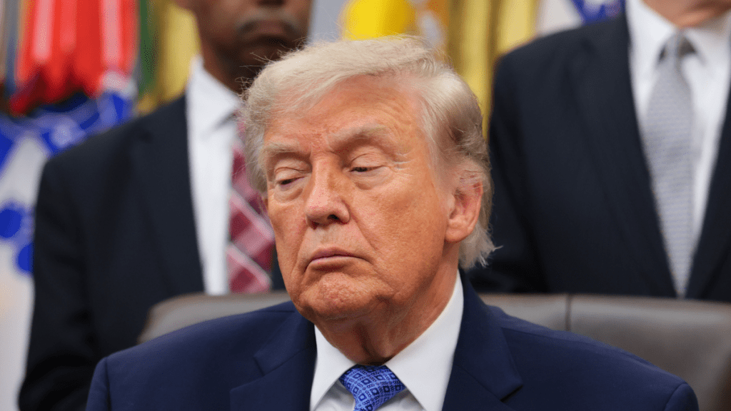 Donald Trump Appears to Fall Asleep During White House Coal Event