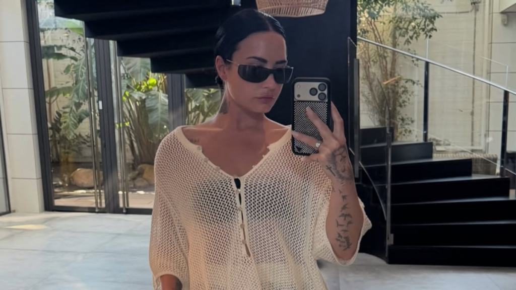 Demi Lovato’s Halter-Neck Top Highlights Her Defined Shoulders