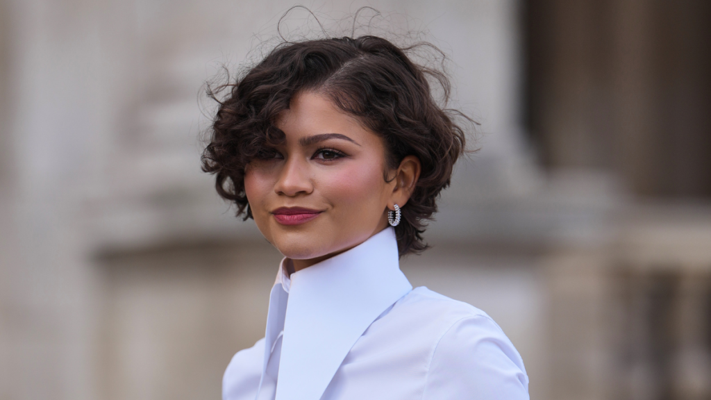 Zendaya’s Sheer White Top Lets a Hint of Midriff Steal the Spotlight in Madrid
