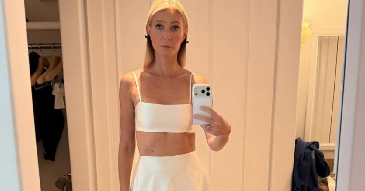 Gwyneth Paltrow Sunbathing in Stringy White Bikini Beats the Summer Heat