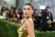 Hailey Bieber see-through micro minidress Rhode