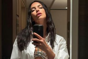 Irina Shayk Goes Completely Topless in Nothing but Leather Pants