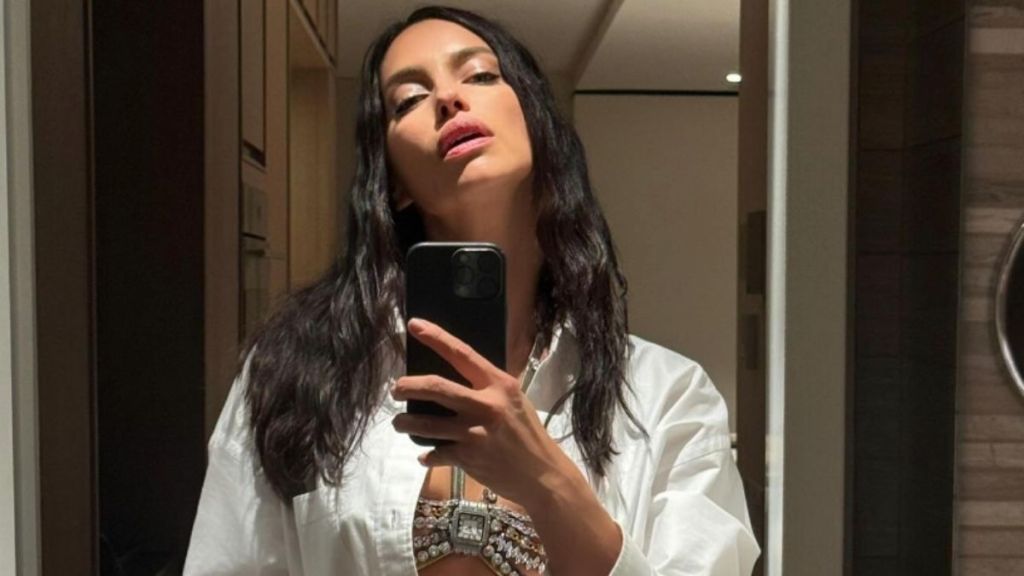 Irina Shayk Goes Completely Topless in Nothing but Leather Pants