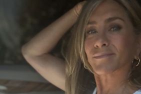 Jennifer Aniston Sweats It Out in Low-Cut Sports Bra With Barely-There Straps