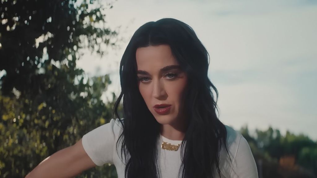 Katy Perry Gives Out Sexy Cheerleader Vibes in Sequin Bra-Top & Mini Skirt