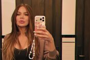 Khloé Kardashian’s Wet-Look Dress Clings in All the Right Places