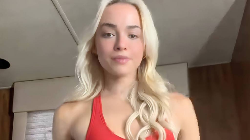 Livvy Dunne high-cut swimsuit Baywatch