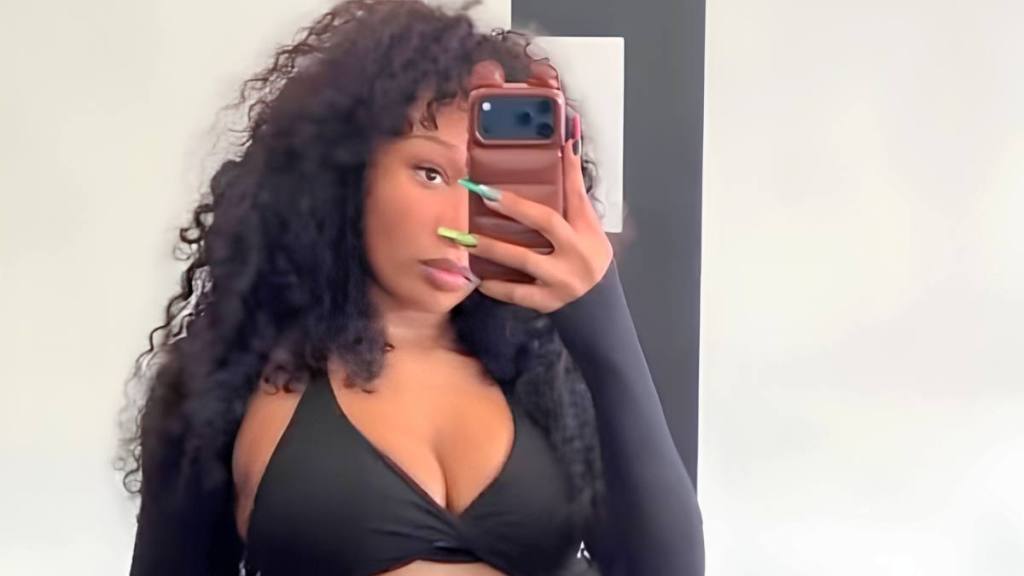 Megan Thee Stallion tiny plunging tops