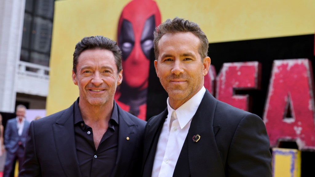 Hugh Jackman & Ryan Reynolds Chug Beers Out of a Shoe Ahead of New Series
