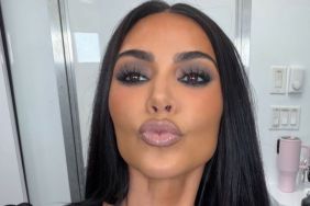 Kim Kardashian’s Curve-Hugging Dress Features a Slit That Climbs Dangerously High